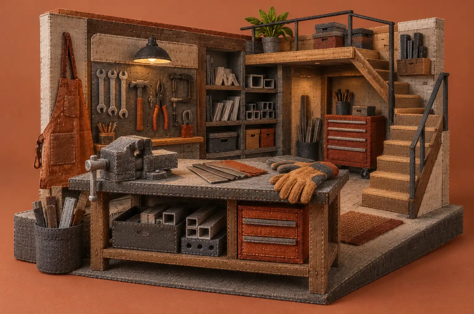 Illustration of fabrication businesses and their working space
